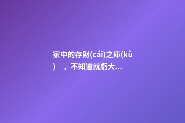 家中的存財(cái)之庫(kù)，不知道就虧大了！